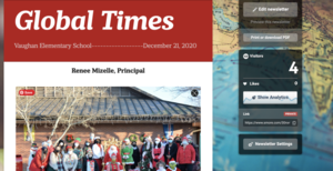 Vaughan Elementary School December Newsletter