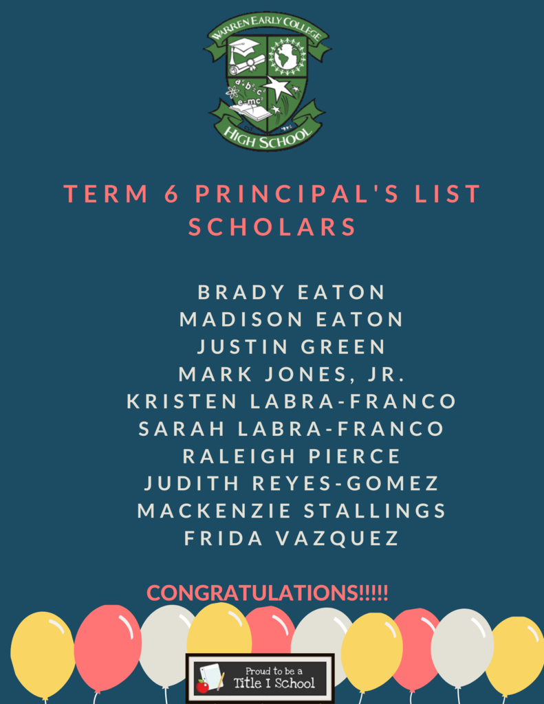 T6 Principal's List