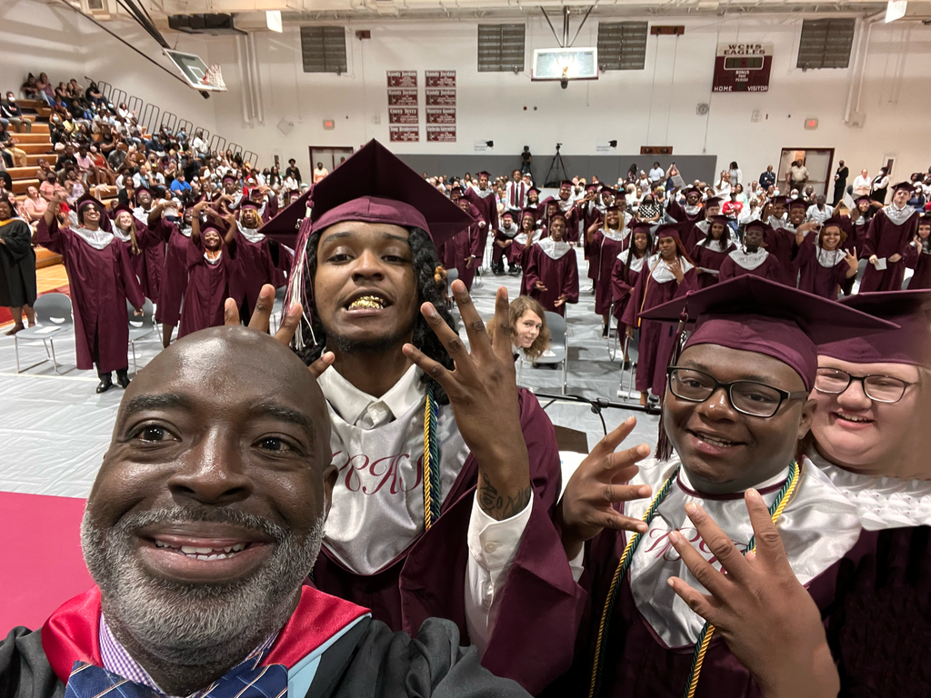 Superintendent Sutton taking a selfie during graduation with the Class of 2022