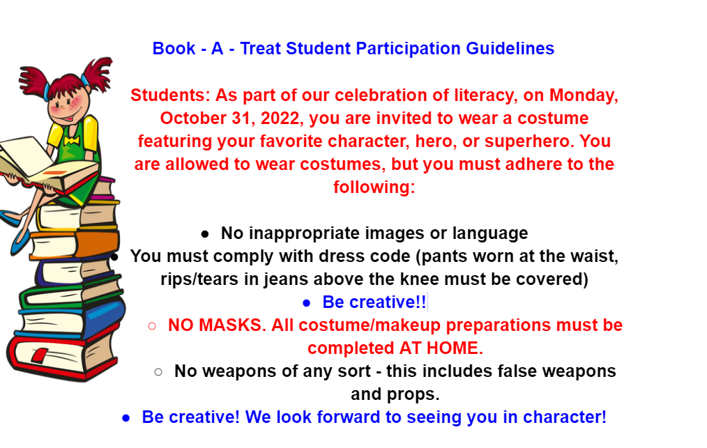 book a treat student guidelines