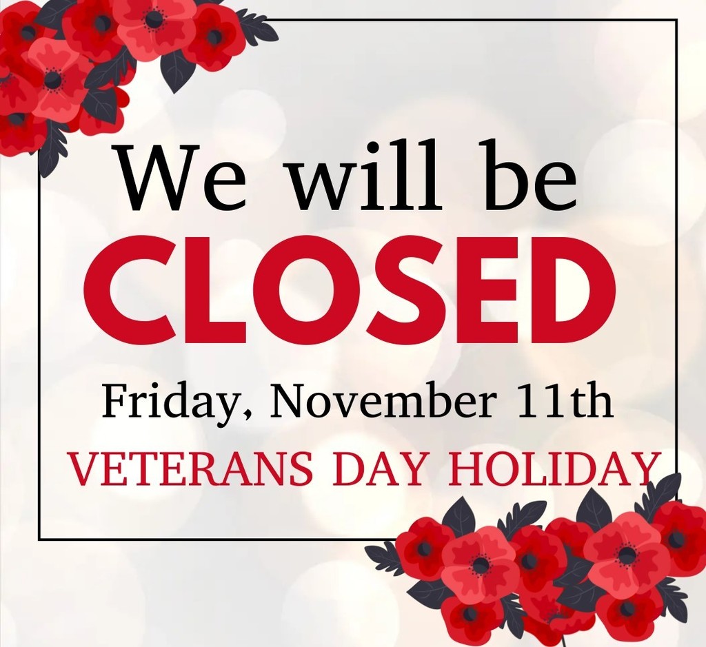 Warren County Schools will be closed Friday, November 11, 2022 in honor of Veterans Day. 
