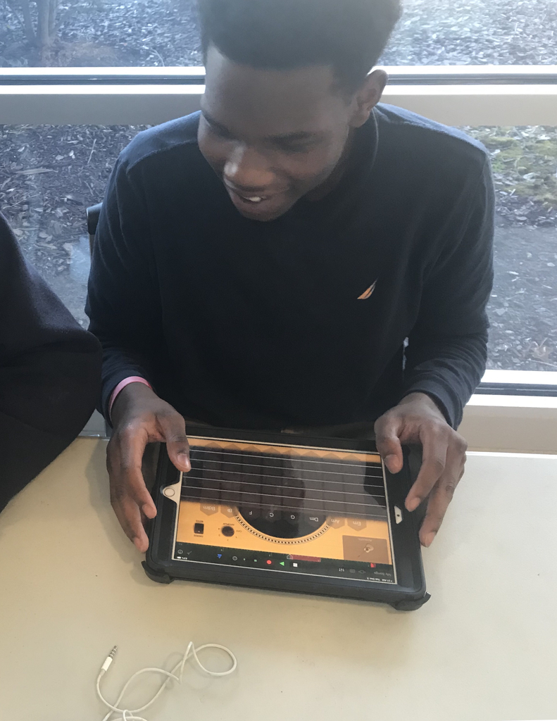 Students got to create their own tracks using the Garage Band App in the Music Production Seminar by Full Sail University. 