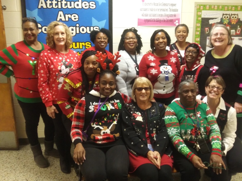 Mariam Boyd staff members get in the holiday spirit by celebrating an "Ugly Christmas Sweater" day